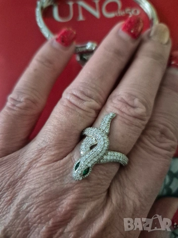 страхотен комплект зеленоока змия, снимка 4 - Бижутерийни комплекти - 53132368