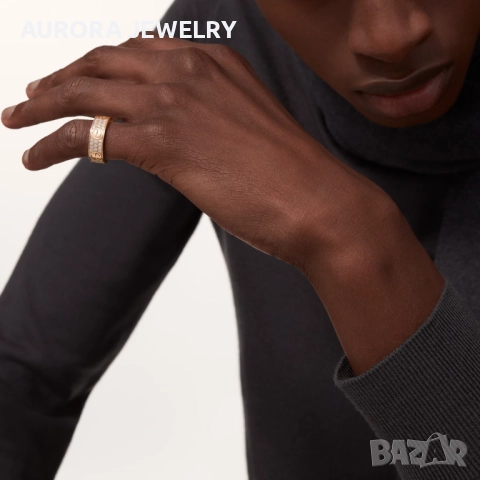 CARTIER Love Band Gold Classic Model Paved Diamonds Пръстен, снимка 7 - Пръстени - 52843811