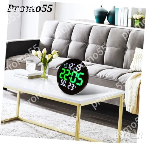 Светещ стенен часовник с голям лед дисплей, снимка 3 - Стенни часовници - 49071692