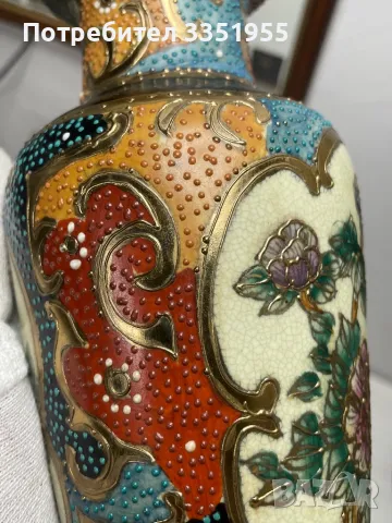 Стара Ваза Satsuma оригинал, снимка 4 - Вази - 50053396