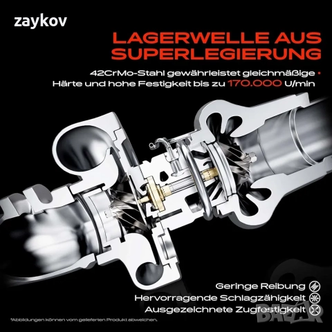 Турбокомпресор Frankberg с маслено охлаждане BV39, съвместим с Clio III BR0/1 CR0/1, снимка 4 - Части - 52471580