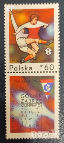 Полша, 1970 г. - единична пощенска марка с винетка, чиста, 1*28