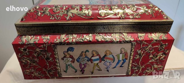 Стара немска ламаринена кутия за бисквити, снимка 4 - Антикварни и старинни предмети - 44400828