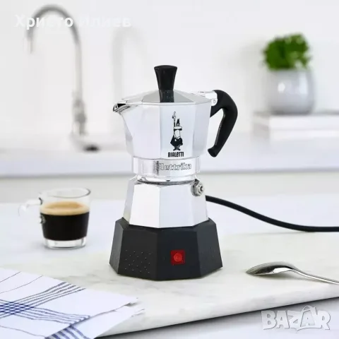 Кафеварка Bialetti Moka Elettrika за 2 чаши с бутон, снимка 2 - Кафемашини - 56068127