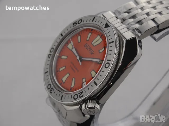 ВОСТОК АМФИБИЯ АВТОМАТИЧЕН-"ЧЕРЕПАХА"-"ORANGE" ref: 70085В, снимка 6 - Мъжки - 48082148