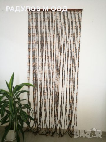 Декоративно пано - завеса дърво, ръчна изработка, 40 ресни, снимка 3 - Други - 31047166