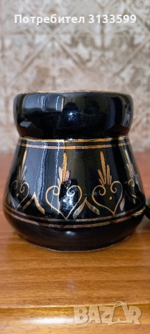 Керамична ЗАХАРНИЦА; Две стъклени канички, снимка 2 - Колекции - 51697976