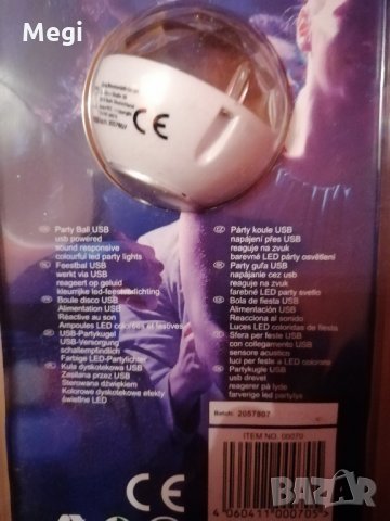 Usb,LED многоцветна светеща парти топка, снимка 5 - Други - 31049549