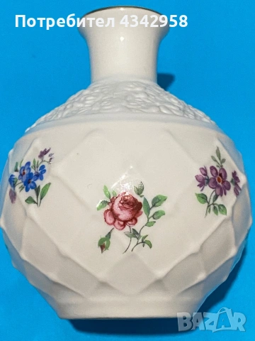  Миниатюрна порцеланова ваза Reutter Porzellan Germany .1980 г.