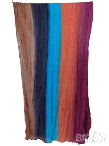 Дамски лек шал 160x55 см, 100% вискоза, Многоцветен