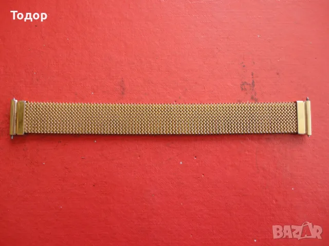 Позлатена верижка каишка за часовник Tessu Flex, снимка 2 - Мъжки - 47409929