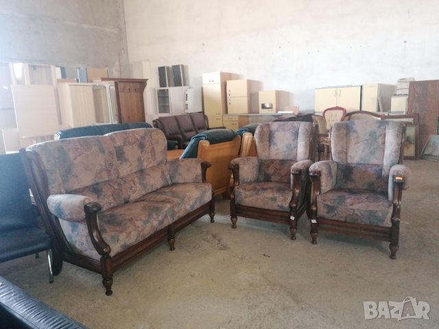 Холова гарнитура диван 3+1+1 внос от Европа , снимка 1 - Дивани и мека мебел - 30439659