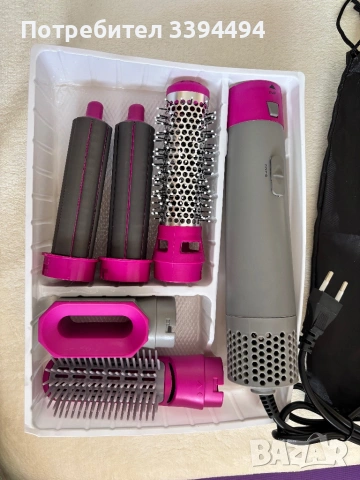 Hot Air Styler- Четка за коса с горещ въздух, 5 приставки