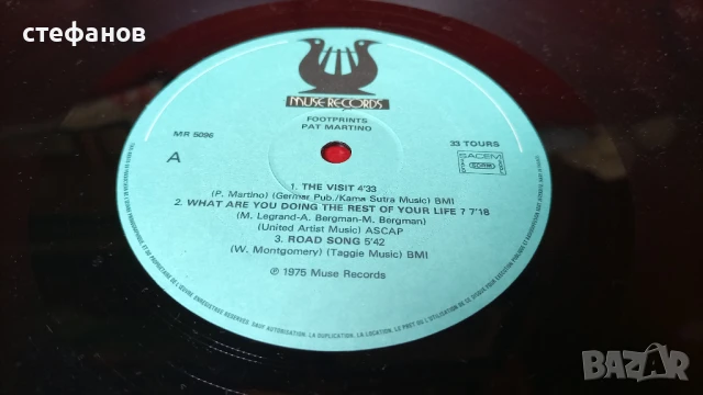 Дългосвиреща грамофонна плоча PAT MARTINO „footrints”, Френска преса, снимка 5 - Грамофонни плочи - 51324597
