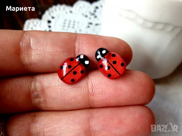 Обеци Калинки Червени Обеци Обици Бижута Червена Калинка Сладки Обеци Подарък Подаръчета