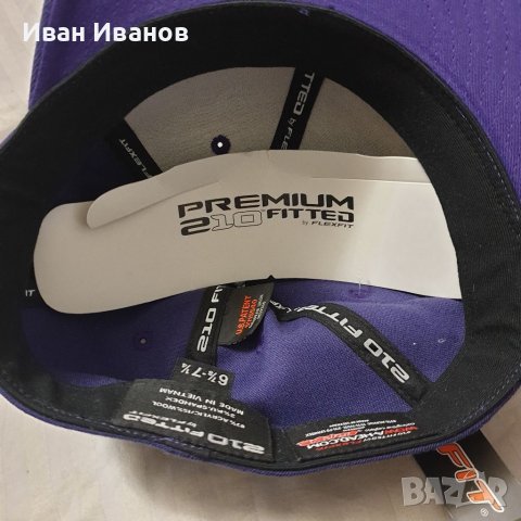  Шапка Premium FlexFit 210 Fitted Hat Purple  размер С-М, снимка 6 - Шапки - 40361853
