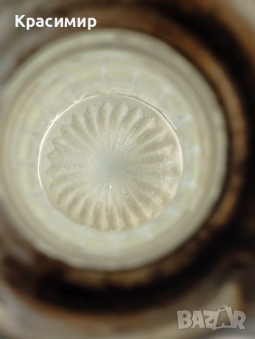 Винтидж стъклена кана с метална посребрена горна част. , снимка 5 - Антикварни и старинни предмети - 51537893