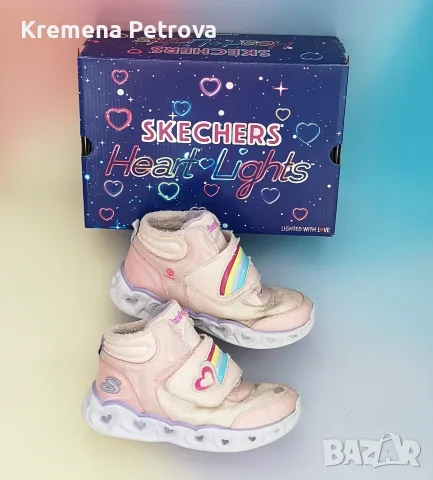 Сникърси Skechers Heart Lights Brilliant Rainbow, размер 32- Доставка до СПИДИ АВТОМАТ 2,14€, снимка 2 - Детски боти и ботуши - 55830587