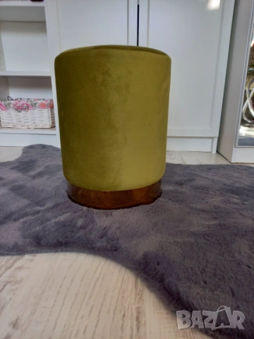 Табуретка,зелено кадифе, 36 x 28 см, снимка 5 - Столове - 54245624
