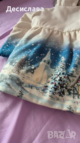 Детcко зимно пaлто c кaчулкa cъc зимнa кaртинкa зa момиче , снимка 10 - Детски якета и елеци - 52024225