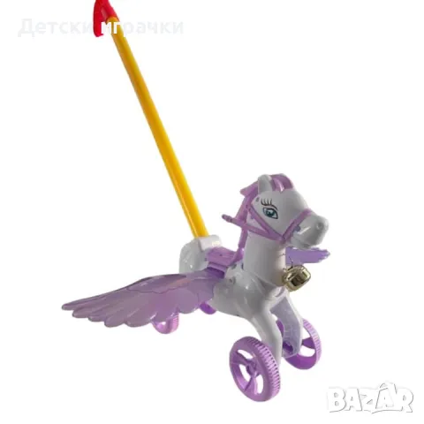 Буталка кон с блестящи крила, играчка за бутане, снимка 4 - Други - 50182987