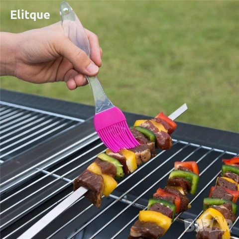 Готварски комплект 2в1 силиконова четка с шпатула, снимка 6 - Други - 52903208