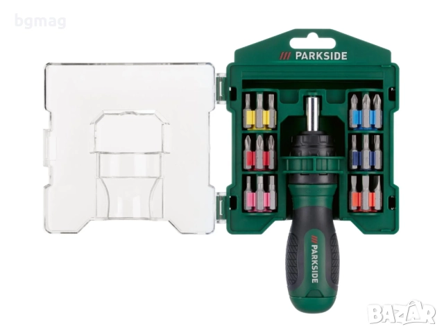 Parkside тресчотъчна отвертка PSRB 31 A1 и битове,31 части, снимка 6 - Отвертки - 52339966