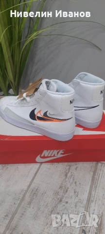 Нови кожени кецове Nike Blazer, снимка 2 - Кецове - 52016756