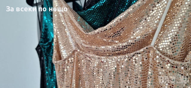 Дамска Блестяща Рокля С Пайети - Налични Различни Цветове Код BS-127, снимка 6 - Рокли - 52770325