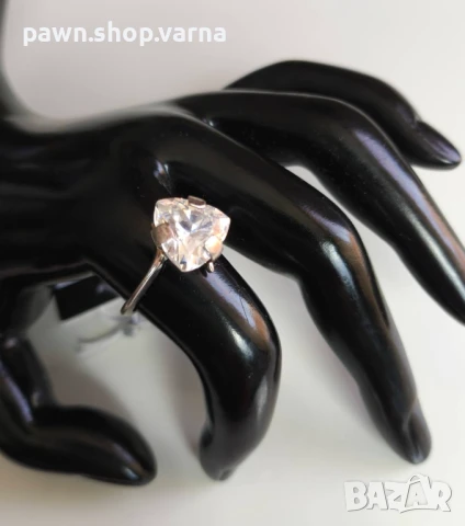 Нов сребърен пръстен 925 с фианит – 5,32 г, размер 18 мм, снимка 5 - Пръстени - 51408803