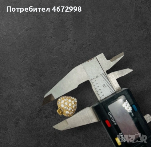 18K Златна висулка "Сърце" със две страни едната бяло злато другата жълто злато, снимка 5 - Колиета, медальони, синджири - 53266252