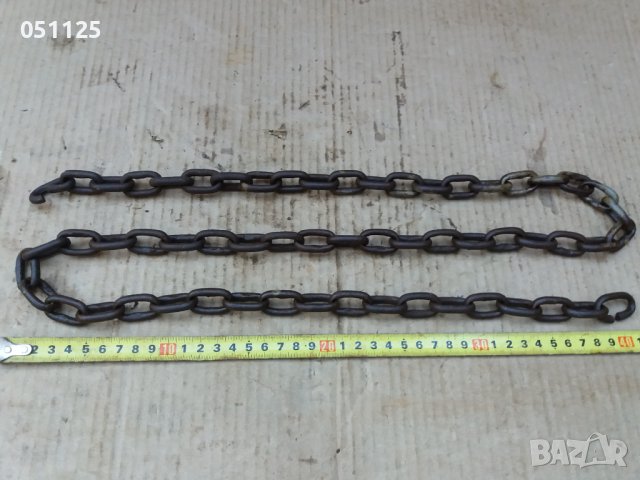 масивен стоманизиран синджир, окова 130 см, снимка 8 - Антикварни и старинни предмети - 37273349