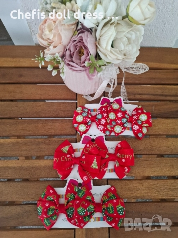Коледни фиби, снимка 2 - Аксесоари за коса - 52083438