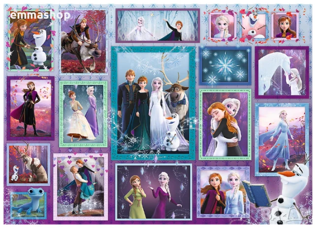 Пъзел Trefl, Disney Frozen II,Елза и Ана Вселената на Frozen, 500 части