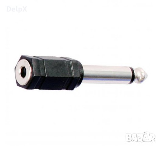 Букса преходна MONO 6,3mm JACK(м)/3,5mm JACK(ж) в Друга електроника в ...