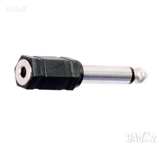 Букса преходна MONO 6,3mm JACK(м)/3,5mm JACK(ж), снимка 1 - Друга електроника - 42367386