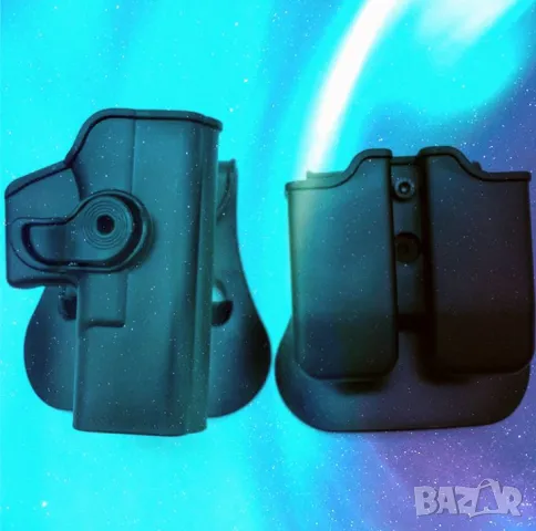 К-т Кобур и калъф за два пълнителя за Glock,може само кобур 
