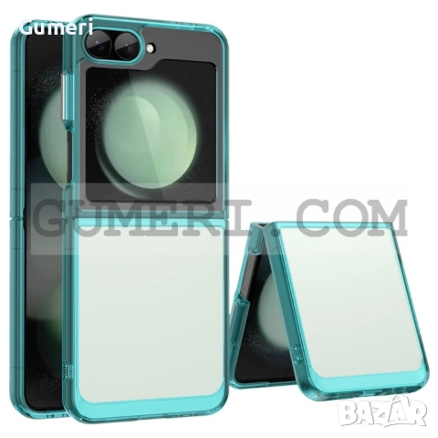 Samsung Galaxy Z Flip 6 Хибриден Гръб - Прозрачен С Цветни Кантове, снимка 4 - Калъфи, кейсове - 51445508