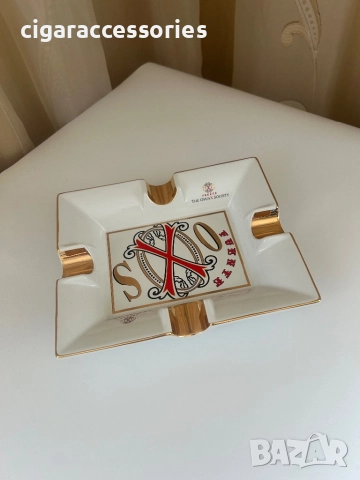 Луксозен пепелник за пури OpusX Society – Керамика с позлата, снимка 3 - Табакери - 51536624