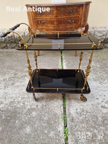 Страхотна антикварна италианска количка за сервиране , снимка 2 - Антикварни и старинни предмети - 52648159