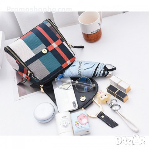 Дамска раница Оxford- Черна Кафява, снимка 9 - Раници - 34447963