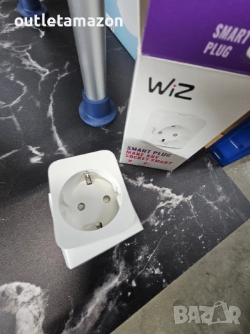 WiZ - Умен контакт с измервател на потреблението, интелигентно управление чрез глас, снимка 3 - Друга електроника - 52461635