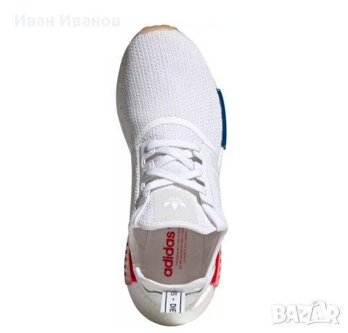 маратонки  adidas NMD R1 White Lush Blue GX1050  номер 43-44, снимка 4 - Маратонки - 40833427