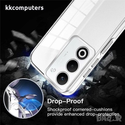 Oppo A5 5G калъф – TPU рамка и прозрачен акрилен гръб + PET протектор, снимка 4 - Резервни части за телефони - 51607557