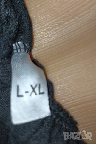 Къси черни панталонки от трико и дантела -L , снимка 5 - Пижами - 38699711