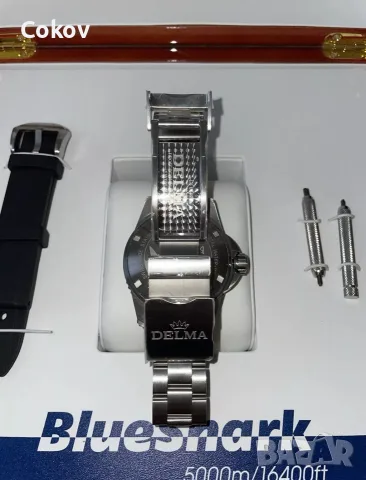 Delma Blue Shark IV LE Black Automatic 5000m/16’400ft Diver, снимка 7 - Мъжки - 56427300