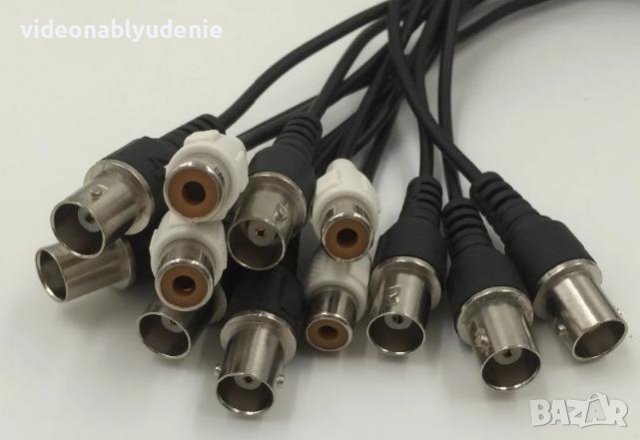 DB15 Pin VGA Мъжко към 8x BNC Video + 4x Audio RCA Женски Адаптер Кабел с Конектори за Видео Кепчър, снимка 2 - Комплекти за видеонаблюдение - 38168772