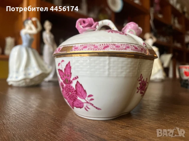 Унгарски порцелан Herend с декор “Apponyi” “Chinese bouquet - Pink”💗 , снимка 6 - Други - 50556159
