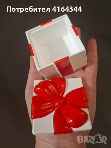 Малка коледна кутиика Подарък, снимка 3 - Декорация за дома - 52282923