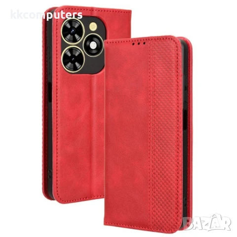 TECNO Spark Go 2024 4G / Spark 20 / Spark 20C / Pop 8 Retro Texture Wallet Калъф и Протектор, снимка 2 - Калъфи, кейсове - 50952569